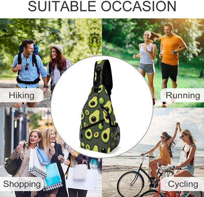 Fashion Sling Shoulder Backpack, Bag, Rustic Lodge Bear Moose Chest Sling Shoulder Backpacks Bags, Gym Bags Sack Daypack Outdoor Backpack for Men Women
