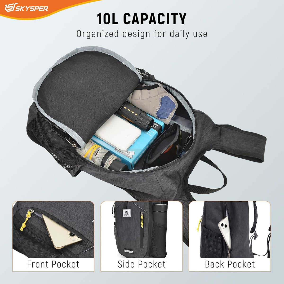 10L Hiking Backpack Small Foldable Daypack Packable Lightweight Hiking Daypack Travel Day Pack for Women Men
