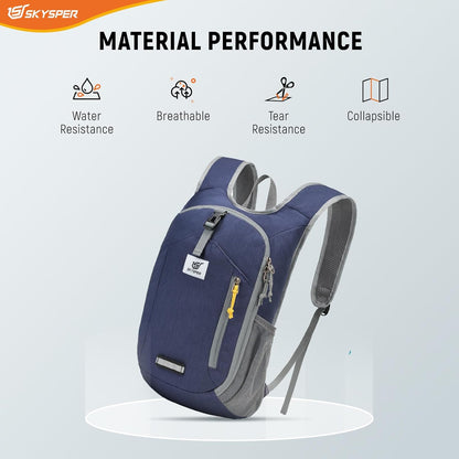 10L Hiking Backpack Small Foldable Daypack Packable Lightweight Hiking Daypack Travel Day Pack for Women Men