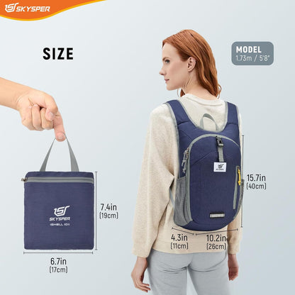 10L Hiking Backpack Small Foldable Daypack Packable Lightweight Hiking Daypack Travel Day Pack for Women Men
