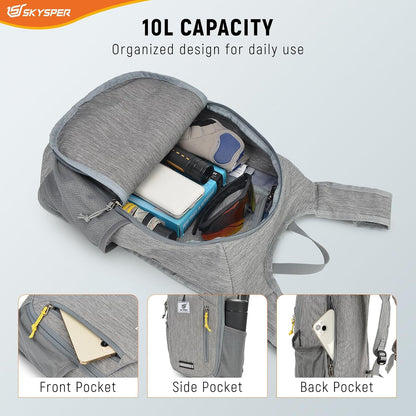 10L Hiking Backpack Small Foldable Daypack Packable Lightweight Hiking Daypack Travel Day Pack for Women Men