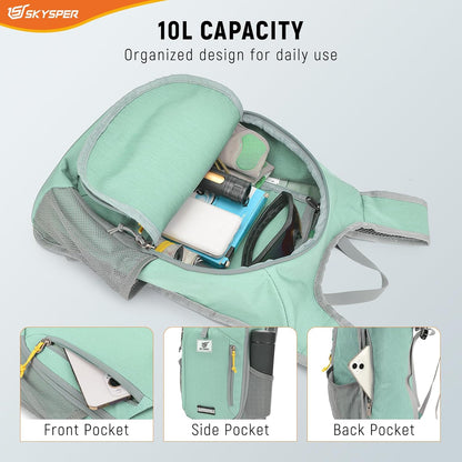 10L Hiking Backpack Small Foldable Daypack Packable Lightweight Hiking Daypack Travel Day Pack for Women Men