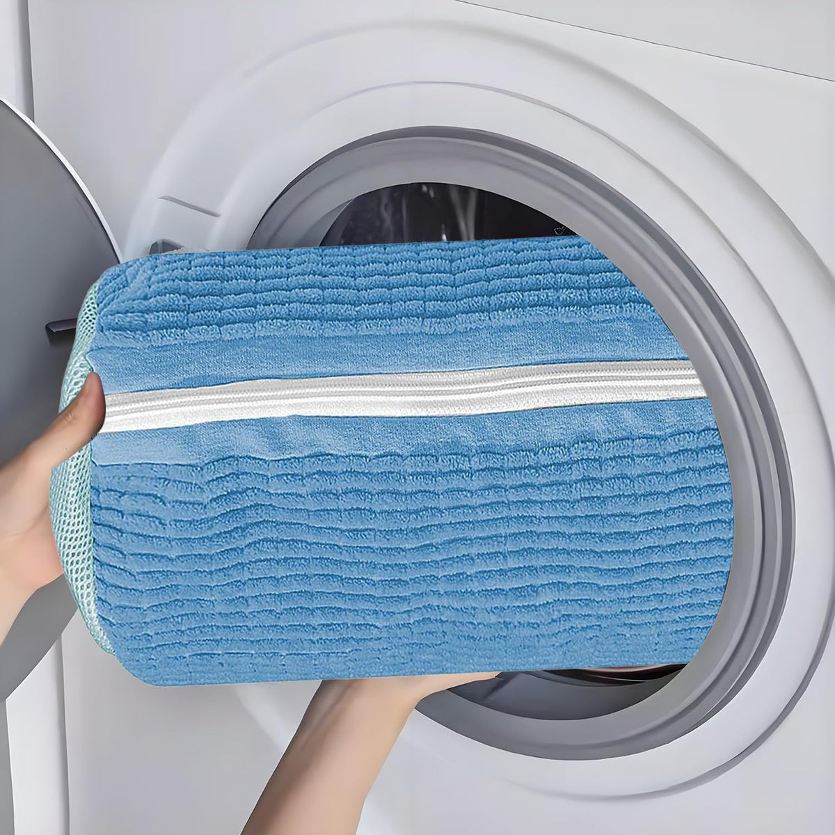 2 Pack Shoe Washing Machine Bag, Grey | Mesh Laundry Bags, For Travel, Reusable, All Shoe Sizes