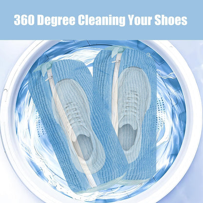 2 Pack Shoe Washing Machine Bag, Grey | Mesh Laundry Bags, For Travel, Reusable, All Shoe Sizes