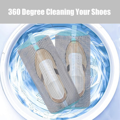 2 Pack Shoe Washing Machine Bag, Grey | Mesh Laundry Bags, For Travel, Reusable, All Shoe Sizes