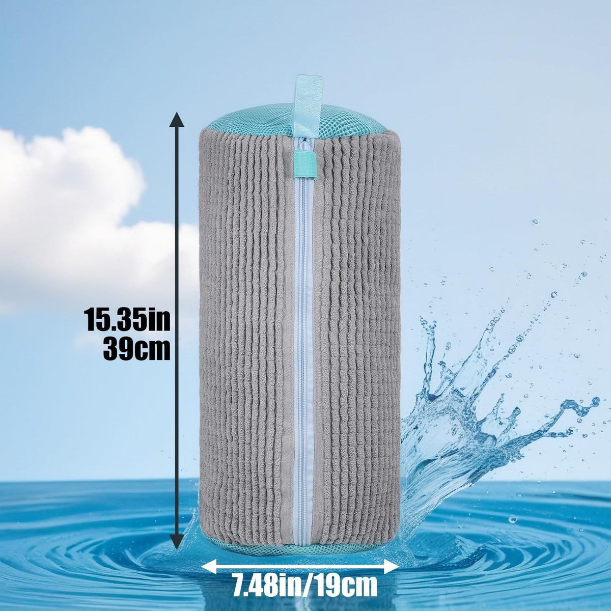 2 Pack Shoe Washing Machine Bag, Grey | Mesh Laundry Bags, For Travel, Reusable, All Shoe Sizes