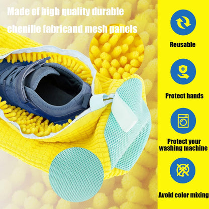 2 Pack Shoe Washing Machine Bag, Grey | Mesh Laundry Bags, For Travel, Reusable, All Shoe Sizes