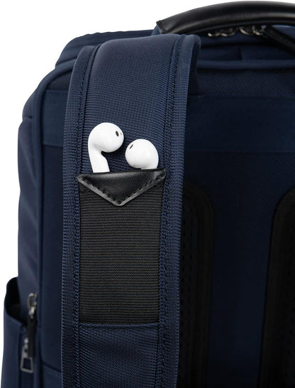 Crew Executive Choice 3 Slim Backpack fits up to 15.6" Laptops and Tablets, Men and Women, Water-Resistant, Patriot Blue
