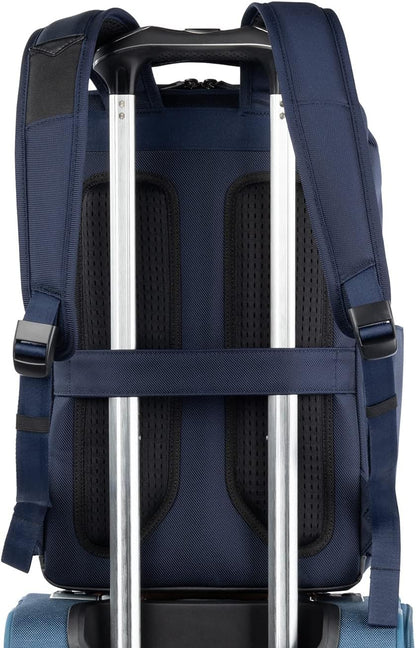 Crew Executive Choice 3 Slim Backpack fits up to 15.6" Laptops and Tablets, Men and Women, Water-Resistant, Patriot Blue