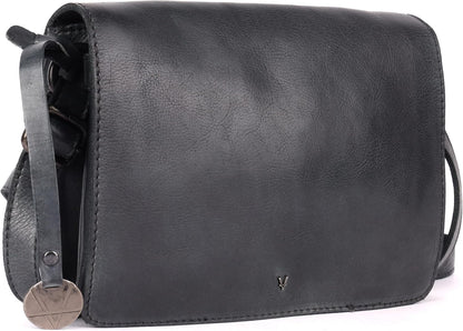 Genuine Italian Leather Small Crossbody Sling Bag – Trendy Casual Office Bag with Adjustable Strap