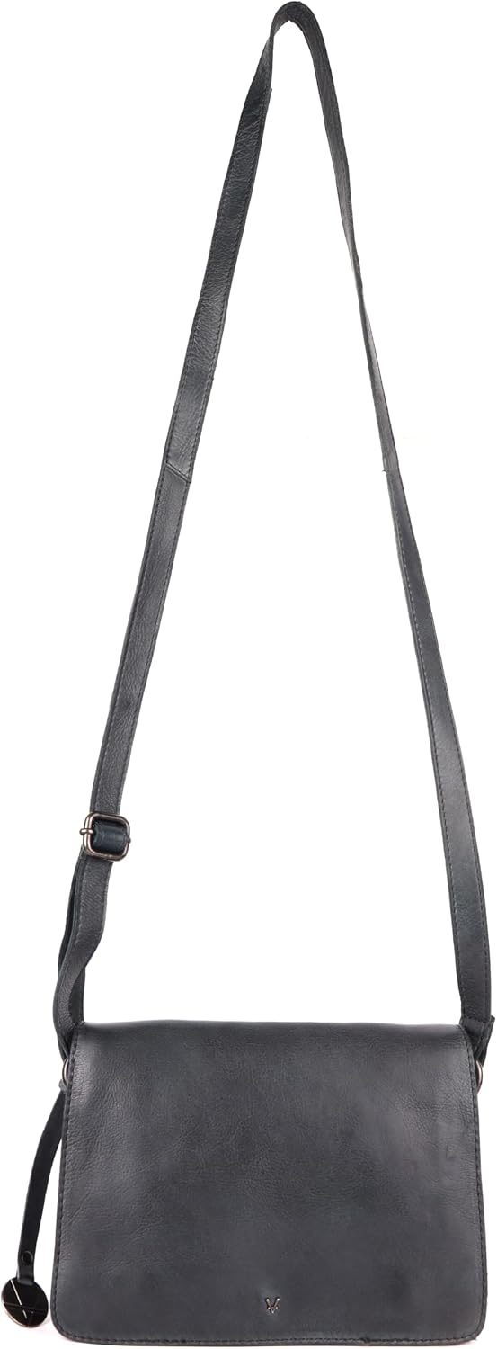Genuine Italian Leather Small Crossbody Sling Bag – Trendy Casual Office Bag with Adjustable Strap