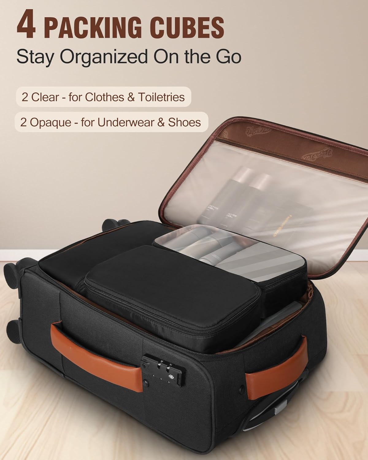 Underseat Carry On Luggage with 2 Wheels, Airline Approved Personal Item Suitcase with Multiple Compartments, Lightweight Softside Under Seat Carry-on Suitcases for Women Travel Business, Black