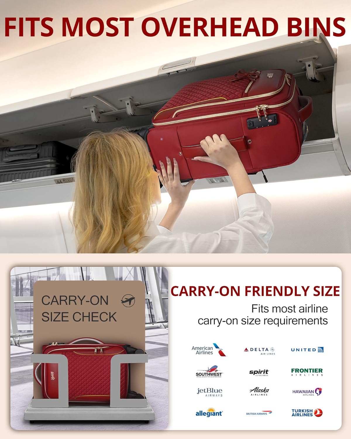 Underseat Carry On Luggage with 2 Wheels, Airline Approved Personal Item Suitcase with Multiple Compartments, Lightweight Softside Under Seat Carry-on Suitcases for Women Travel Business, Black