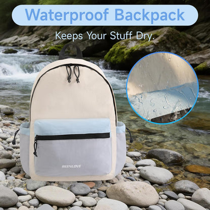 Hiking Backpack for Women Men 16L,Lightweight Foldable Backpack,Packable Hiking Daypack for Travel Camping Outdoor,Beige