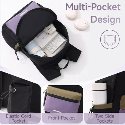 Hiking Backpack for Women Men 16L,Lightweight Foldable Backpack,Packable Hiking Daypack for Travel Camping Outdoor,Beige