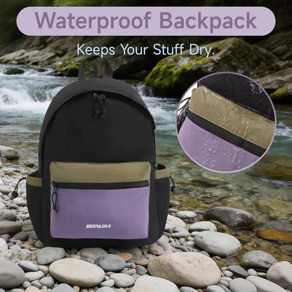 Hiking Backpack for Women Men 16L,Lightweight Foldable Backpack,Packable Hiking Daypack for Travel Camping Outdoor,Beige
