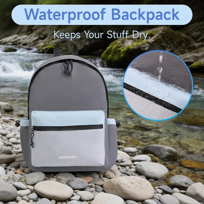 Hiking Backpack for Women Men 16L,Lightweight Foldable Backpack,Packable Hiking Daypack for Travel Camping Outdoor,Beige