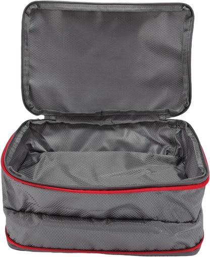 Compression Storage Bag, 9 Liters with Wet Dry Separation for Travel Suitcase Lightweight Nylon Packing Cube with Wet Dry Compartments for Clothes Shoes (GREY)