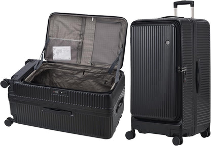 16 Inch Carry On Luggage with 2 Compartments for 14” & 15” Laptop, 16.14*8*17.12” Rolling Briefcase, Lightweight Hardshell ABS+PC Suitcase with Spinner Silent Wheels, for Business Trip, Dark Gray