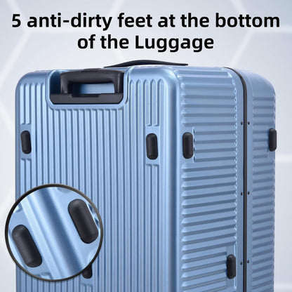 16 Inch Carry On Luggage with 2 Compartments for 14” & 15” Laptop, 16.14*8*17.12” Rolling Briefcase, Lightweight Hardshell ABS+PC Suitcase with Spinner Silent Wheels, for Business Trip, Dark Gray