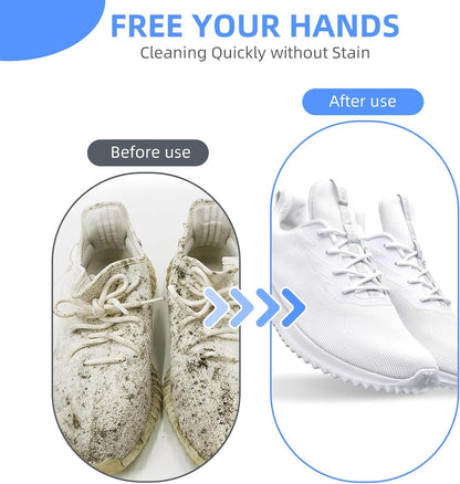Shoe Washing Bag for Washing Machine,Fluffy Fibers Keep 360° Wrap-around Cleaning, Laundry Shoe Bag for Washer and Dryer,Invisible Zipper Side Opening Reusable Shoe Washing Bag for All Shoes