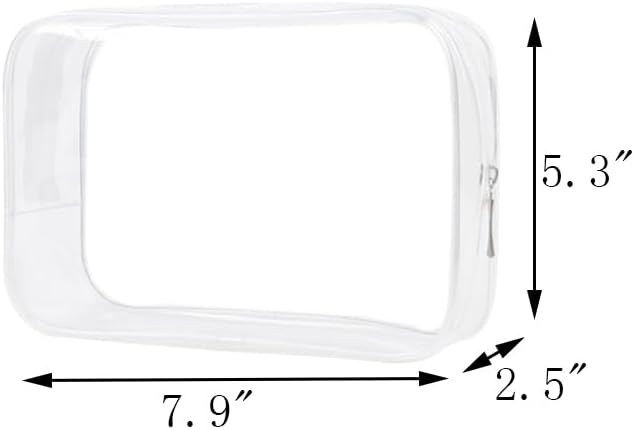 Clear Travel Bags for Toiletries, Lightweight Toiletry Bag, Multipurpose Transparent TSA Cosmetic Bag