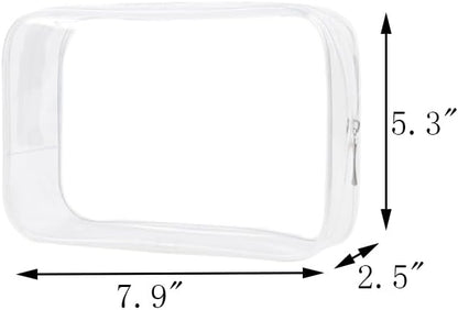 Clear Travel Bags for Toiletries, Lightweight Toiletry Bag, Multipurpose Transparent TSA Cosmetic Bag