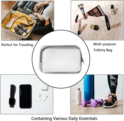 Clear Travel Bags for Toiletries, Lightweight Toiletry Bag, Multipurpose Transparent TSA Cosmetic Bag