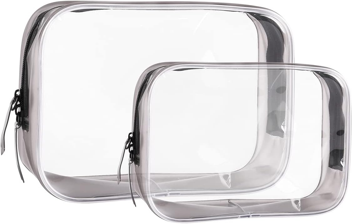 Clear Travel Bags for Toiletries, Lightweight Toiletry Bag, Multipurpose Transparent TSA Cosmetic Bag