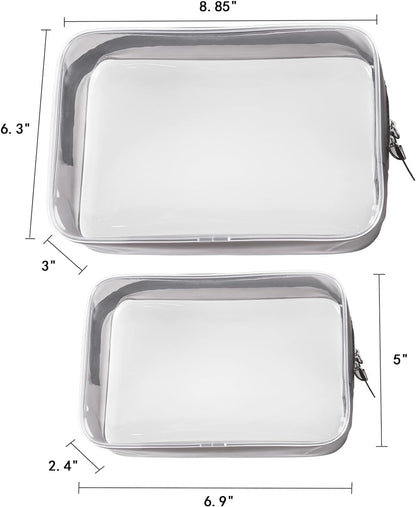 Clear Travel Bags for Toiletries, Lightweight Toiletry Bag, Multipurpose Transparent TSA Cosmetic Bag