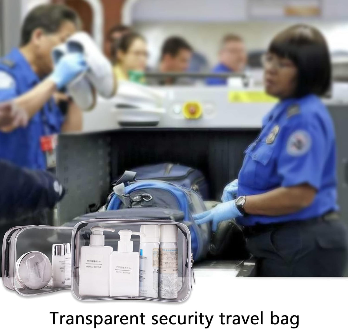 Clear Travel Bags for Toiletries, Lightweight Toiletry Bag, Multipurpose Transparent TSA Cosmetic Bag