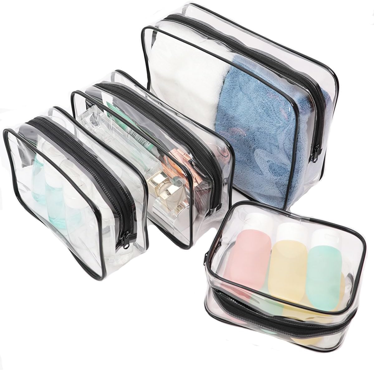 Clear Travel Bags for Toiletries, Lightweight Toiletry Bag, Multipurpose Transparent TSA Cosmetic Bag
