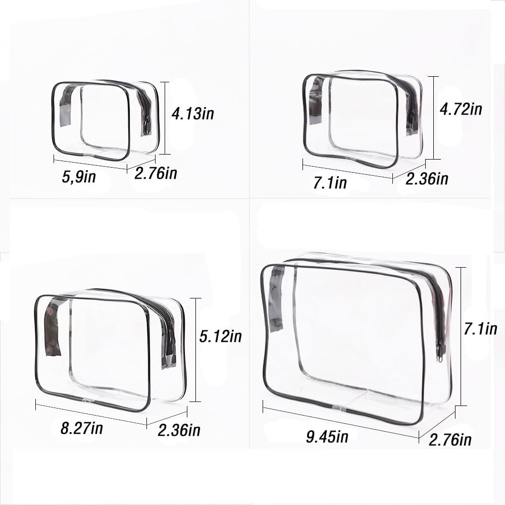 Clear Travel Bags for Toiletries, Lightweight Toiletry Bag, Multipurpose Transparent TSA Cosmetic Bag