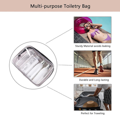 Clear Travel Bags for Toiletries, Lightweight Toiletry Bag, Multipurpose Transparent TSA Cosmetic Bag