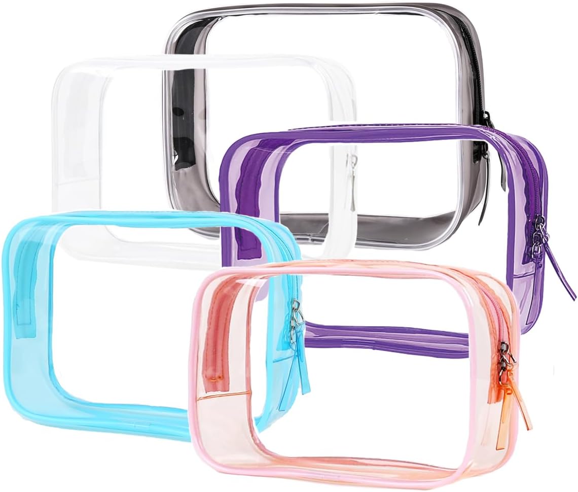Clear Travel Bags for Toiletries, Lightweight Toiletry Bag, Multipurpose Transparent TSA Cosmetic Bag