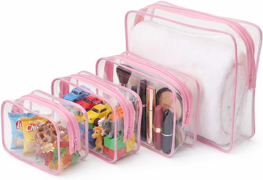 Clear Travel Bags for Toiletries, Lightweight Toiletry Bag, Multipurpose Transparent TSA Cosmetic Bag