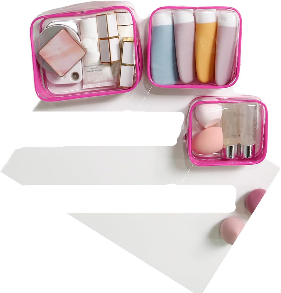 Clear Travel Bags for Toiletries, Lightweight Toiletry Bag, Multipurpose Transparent TSA Cosmetic Bag