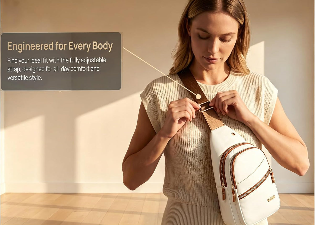 Small Sling Bag Casual Crossbody Sling Backpack for Women Men, Trendy Cross Body Daypack Backpack