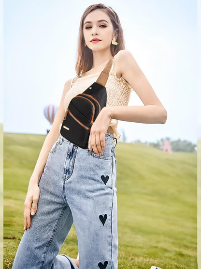 Small Sling Bag Casual Crossbody Sling Backpack for Women Men, Trendy Cross Body Daypack Backpack