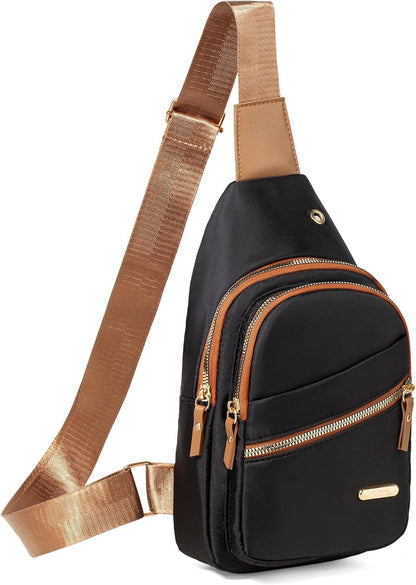 Small Sling Bag Casual Crossbody Sling Backpack for Women Men, Trendy Cross Body Daypack Backpack