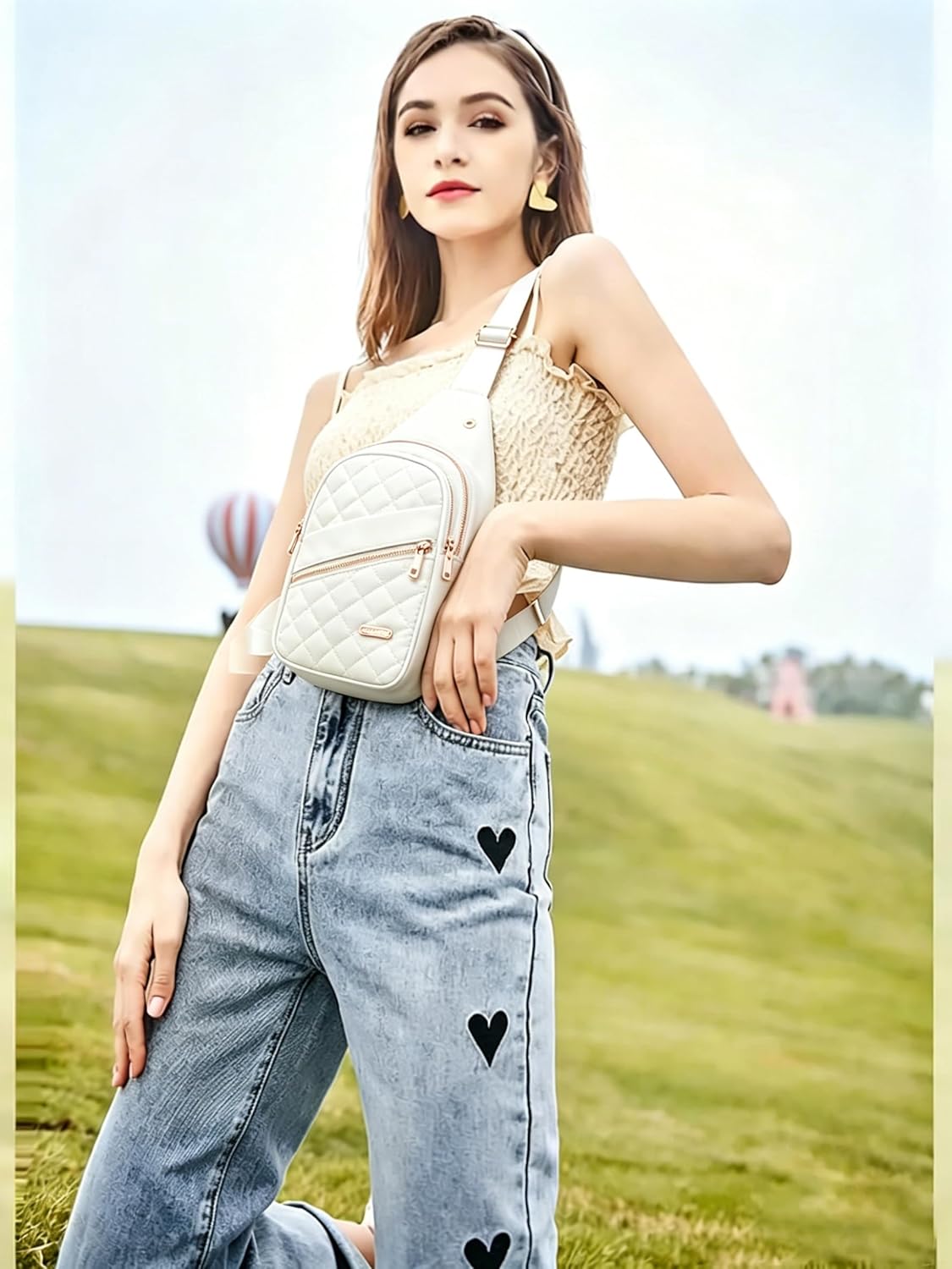 Small Sling Bag Casual Crossbody Sling Backpack for Women Men, Trendy Cross Body Daypack Backpack