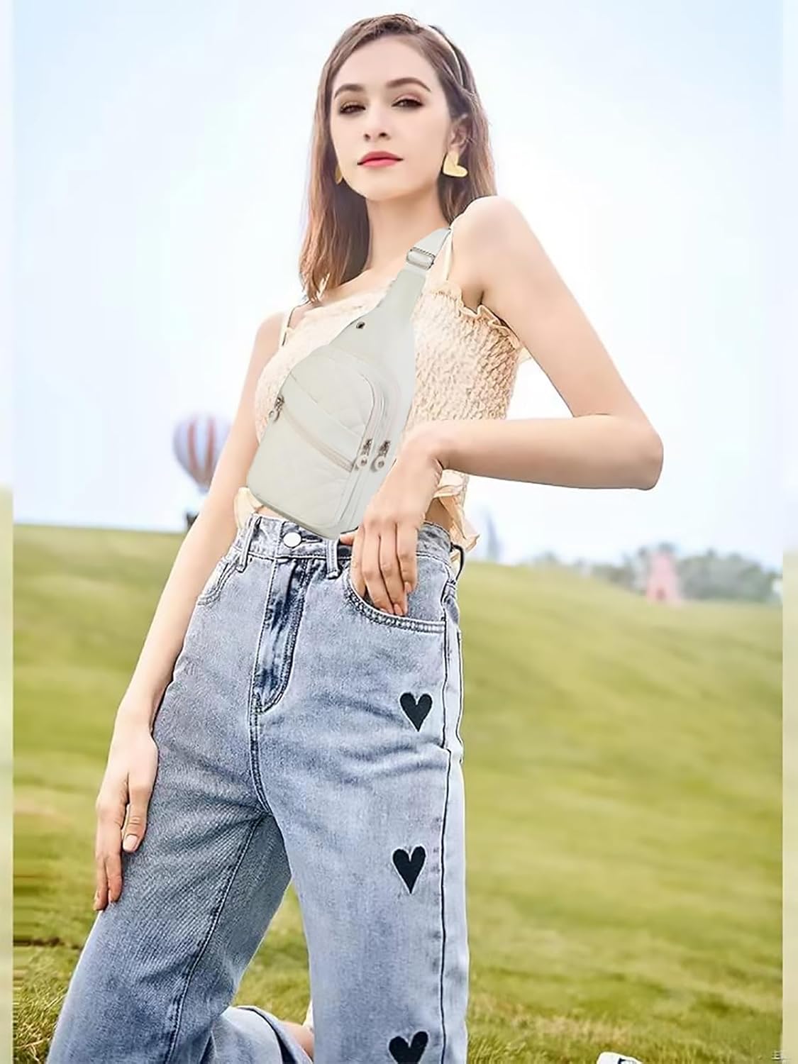 Small Sling Bag Casual Crossbody Sling Backpack for Women Men, Trendy Cross Body Daypack Backpack