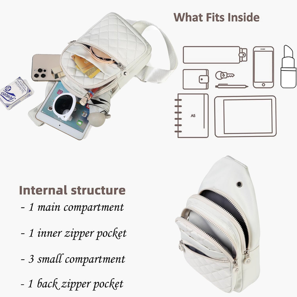 Small Sling Bag Casual Crossbody Sling Backpack for Women Men, Trendy Cross Body Daypack Backpack