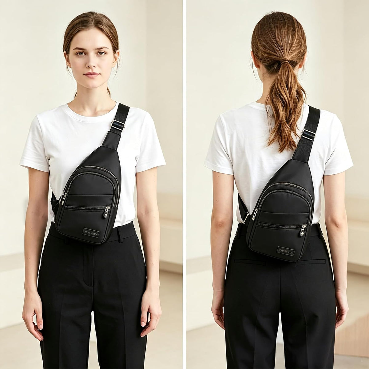 Small Sling Bag Casual Crossbody Sling Backpack for Women Men, Trendy Cross Body Daypack Backpack