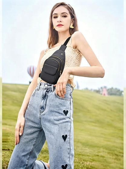 Small Sling Bag Casual Crossbody Sling Backpack for Women Men, Trendy Cross Body Daypack Backpack