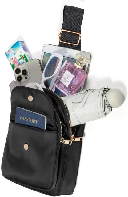 Small Sling Bag Casual Crossbody Sling Backpack for Women Men, Trendy Cross Body Daypack Backpack