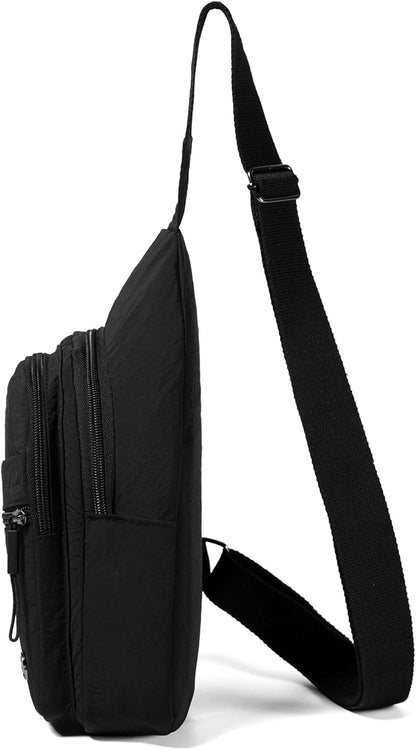 Small Sling Bag Casual Crossbody Sling Backpack for Women Men, Trendy Cross Body Daypack Backpack