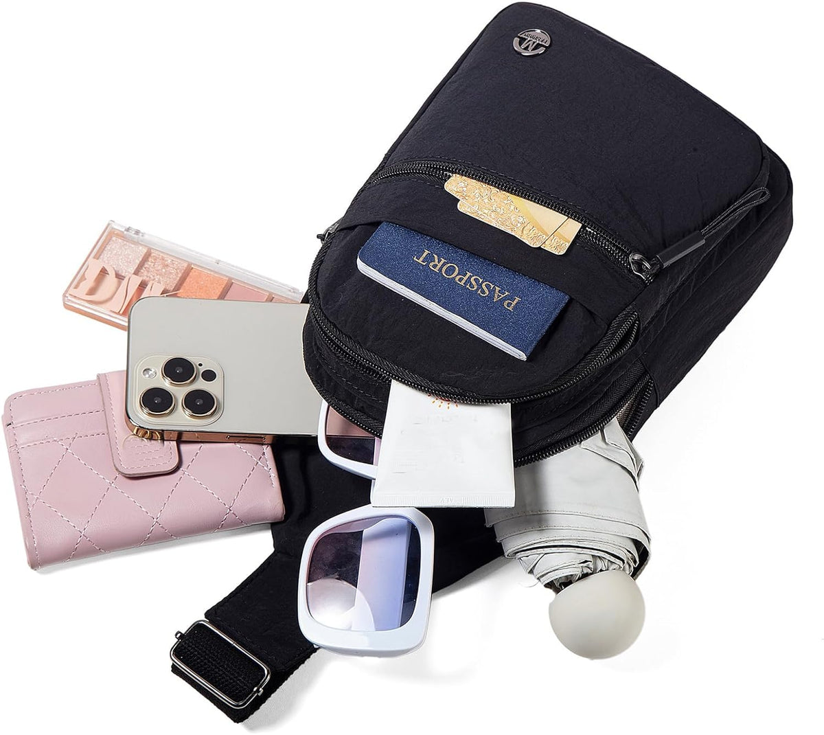Small Sling Bag Casual Crossbody Sling Backpack for Women Men, Trendy Cross Body Daypack Backpack