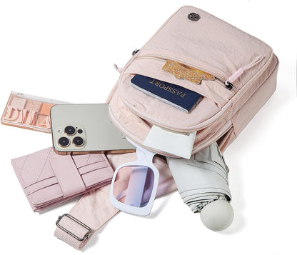 Small Sling Bag Casual Crossbody Sling Backpack for Women Men, Trendy Cross Body Daypack Backpack