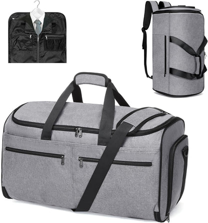 Garment Bags for Travel, Convertible Carry on Duffel Bag for Men Women, Backpack Straps, Shoe Compartment, 3 in 1 Hanging Dress Suit Bags for Men Women